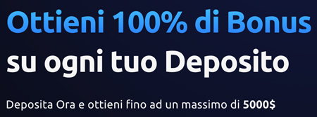 bonus deposito 100% fino a 5000$